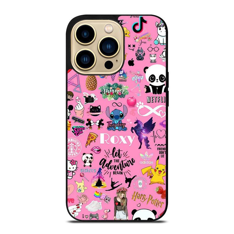 ROXY CARTOON PINK COLLAGE iPhone 14 Pro Max Case Cover