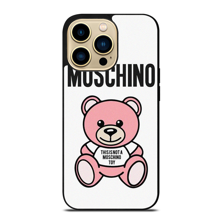 THIS IS NOT MOSCHINO TOY BEAR PINK iPhone 14 Pro Max Case Cover THIS IS NOT MOSCHINO TOY BEAR PINK iPhone 14 Pro Max Case Cover