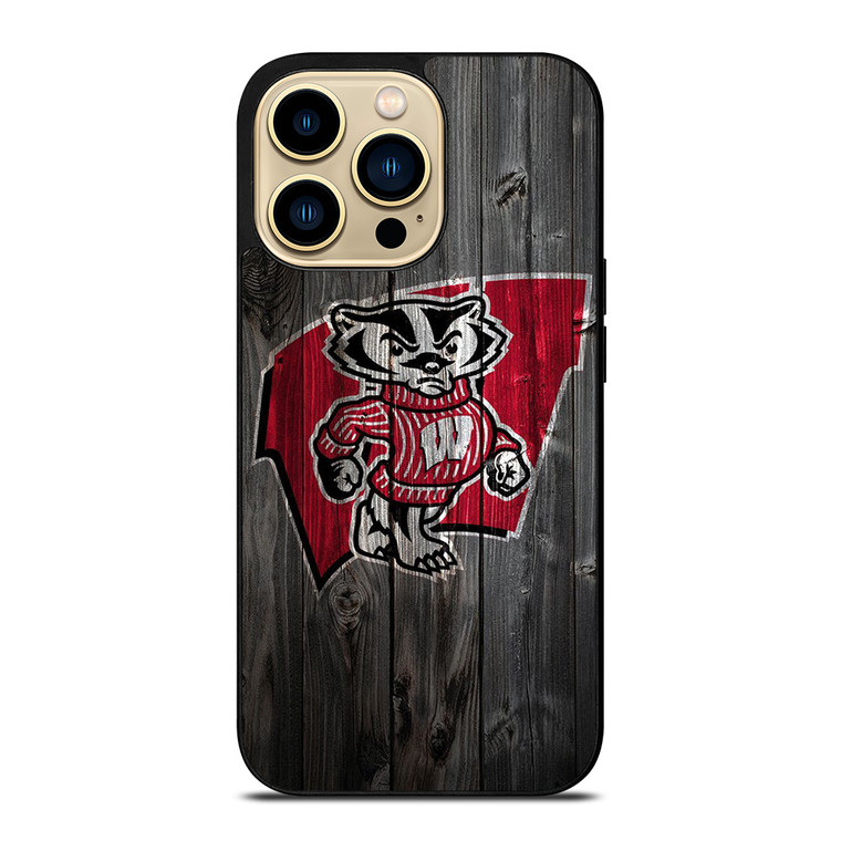 WISCONSIN BADGERS WOOD LOGO iPhone 14 Pro Max Case Cover WISCONSIN BADGERS WOOD LOGO iPhone 14 Pro Max Case Cover