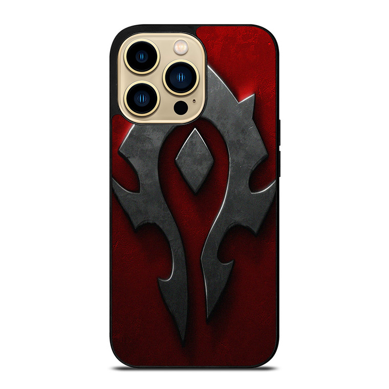 WORLD OF WARCRAFT HORDE BLACK LOGO iPhone 14 Pro Max Case Cover