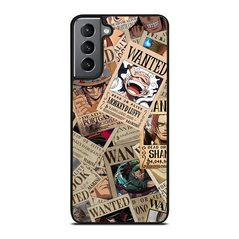 ONE PIECE POSTER WANTED COLLAGE  Samsung Galaxy S21 Plus Case Cover ONE PIECE POSTER WANTED COLLAGE  Samsung Galaxy S21 Plus Case Cover