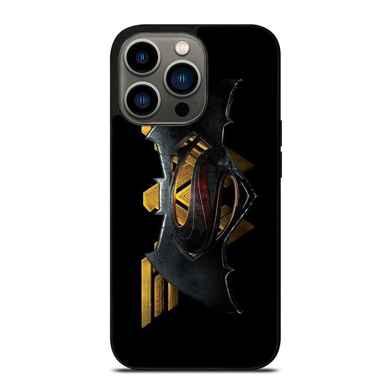BATMAN WONDER WOMAN METAL LOGO iPhone 13 Pro Case Cover