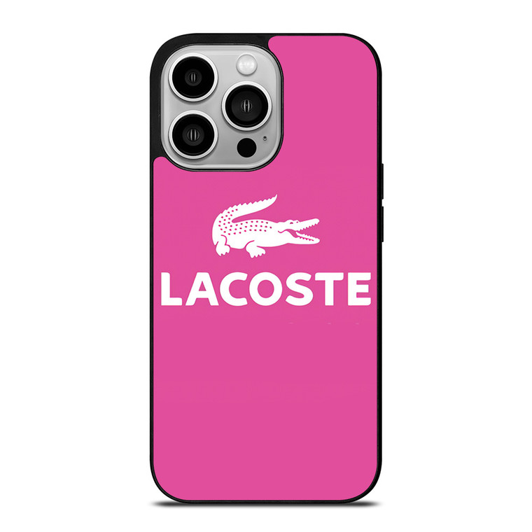 LACOSTE PINK LOGO iPhone 14 Pro Case Cover
