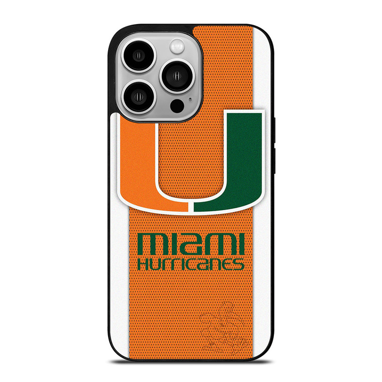 MIAMI HURRICANES SYMBOL CARBON iPhone 14 Pro Case Cover
