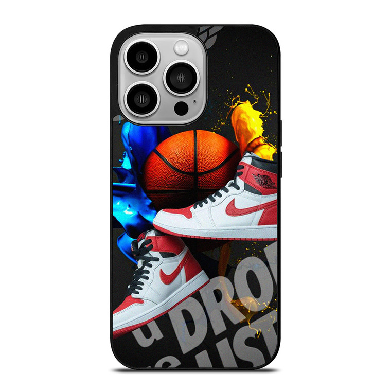 NIKE AIR JORDAN SPLASHED SNEAKERS iPhone 14 Pro Case Cover NIKE AIR JORDAN SPLASHED SNEAKERS iPhone 14 Pro Case Cover