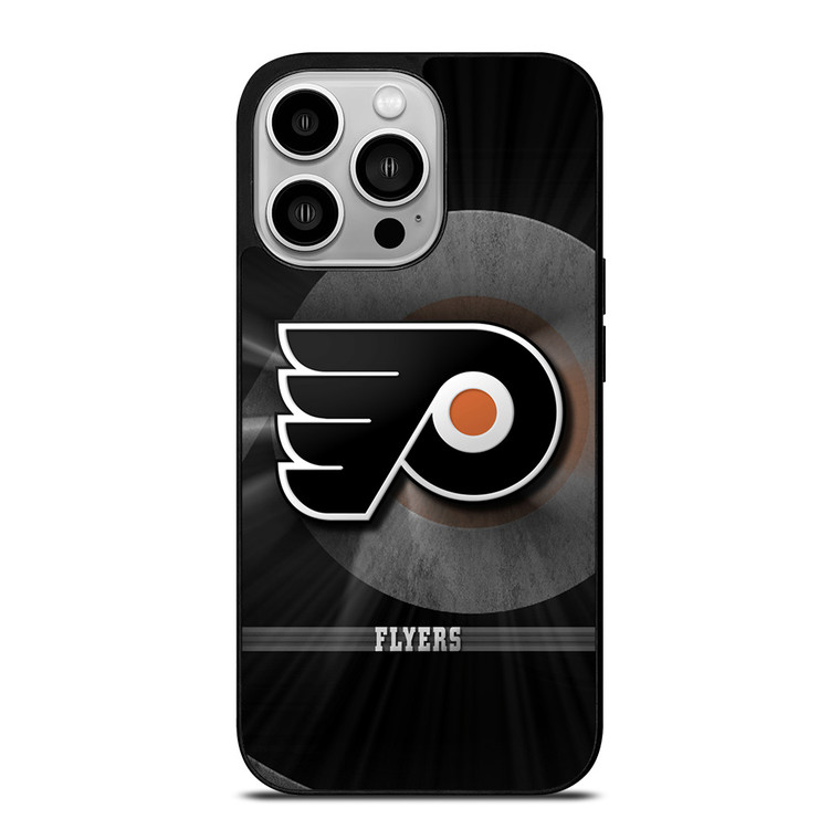 PHILADELPHIA FLYERS METAL EMBLEM iPhone 14 Pro Case Cover