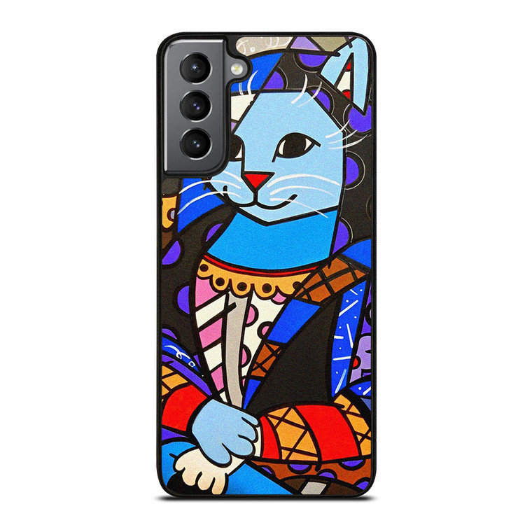 ROMERO BRITTO CAT MONALISA  Samsung Galaxy S21 Plus Case Cover