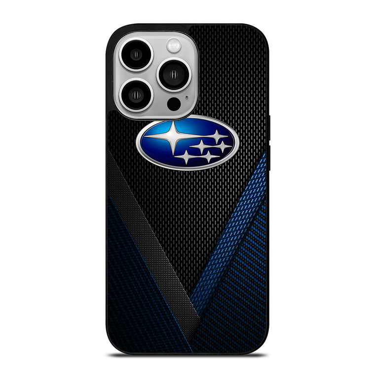 SUBARU BLUE CARBON EMBLEM iPhone 14 Pro Case Cover