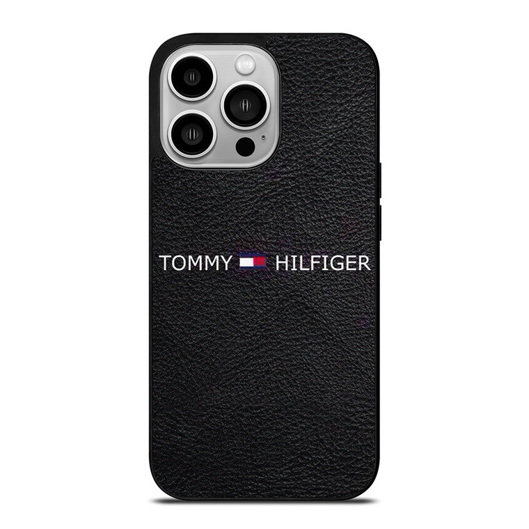 TOMMY HILFIGER LOGO LEATHER iPhone 14 Pro Case Cover TOMMY HILFIGER LOGO LEATHER iPhone 14 Pro Case Cover