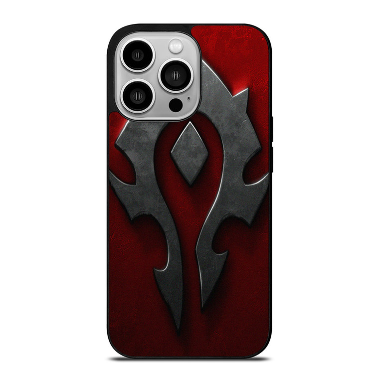 WORLD OF WARCRAFT HORDE BLACK LOGO iPhone 14 Pro Case Cover