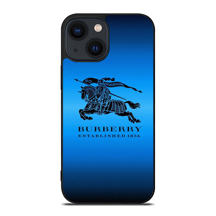BURBERRY BLUE LOGO iPhone 14 Plus Case Cover