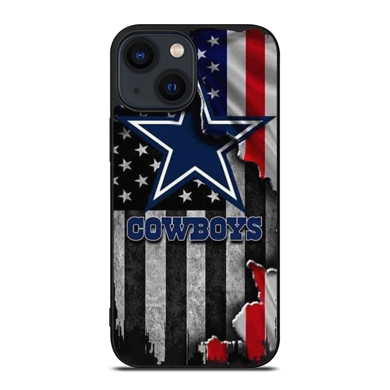 DALLAS COWBOYS USA FLAG GRUNGE iPhone 14 Plus Case Cover