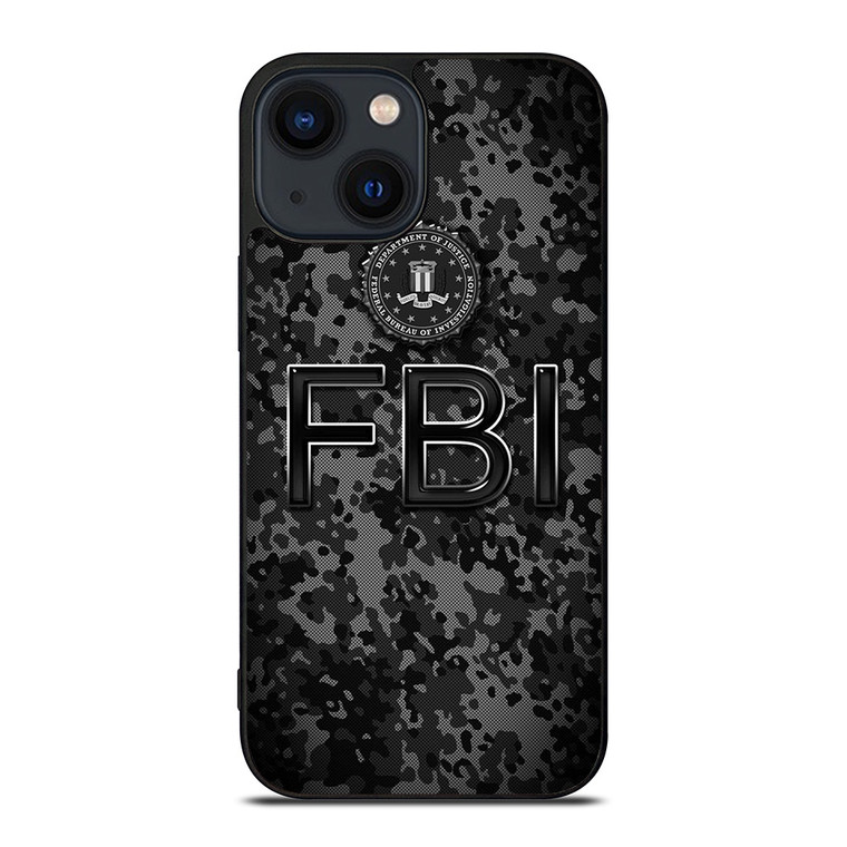 FEDERAL BUREAU OF INVESTIGATION FBI BLACK CAMO iPhone 14 Plus Case Cover