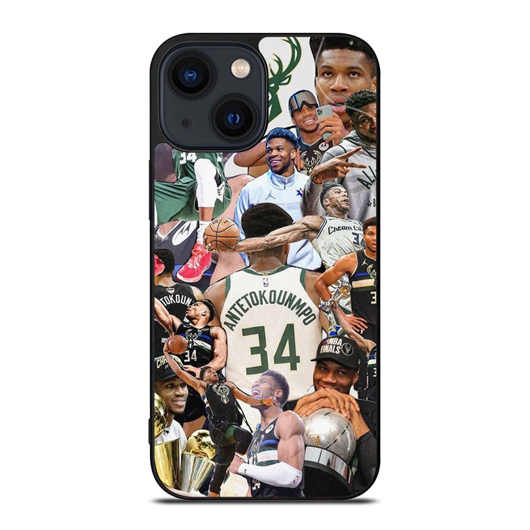 GIANNIS ANTETOKOUNMPO MILWAUKEE BUCKS COLLAGE iPhone 14 Plus Case Cover GIANNIS ANTETOKOUNMPO MILWAUKEE BUCKS COLLAGE iPhone 14 Plus Case Cover