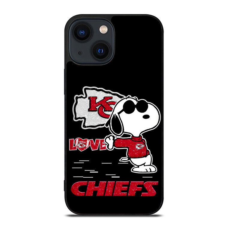 KANSAS CITY CHIEFS NFL SNOOPY iPhone 14 Plus Case Cover