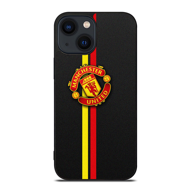 MANCHESTER UNITED STRIPE LOGO iPhone 14 Plus Case Cover