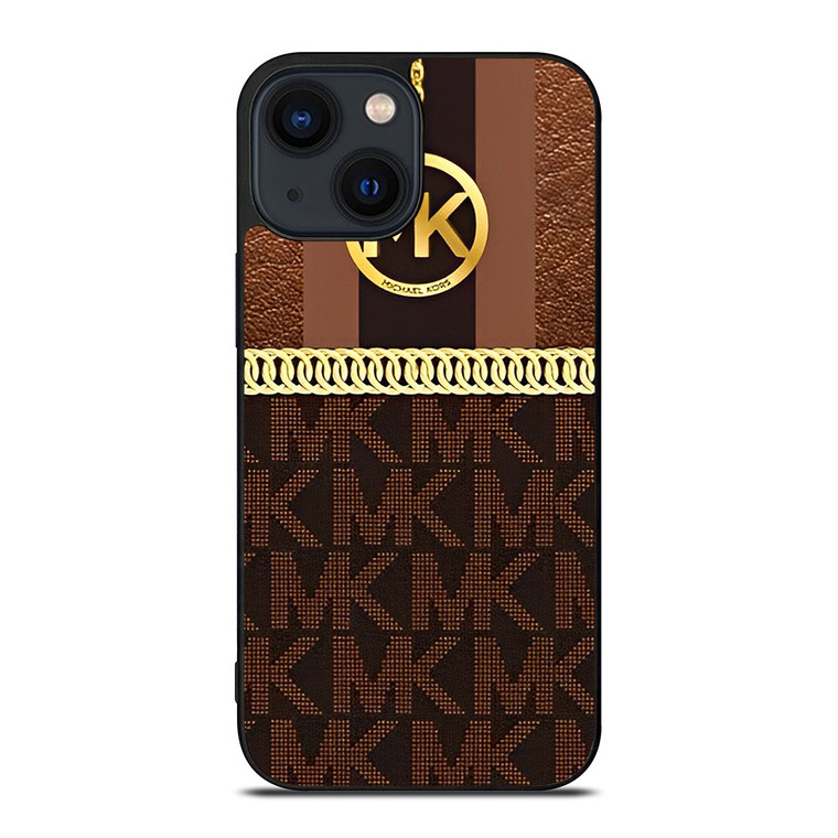 MICHAEL KORS LEATHER PATTERN iPhone 14 Plus Case Cover MICHAEL KORS LEATHER PATTERN iPhone 14 Plus Case Cover