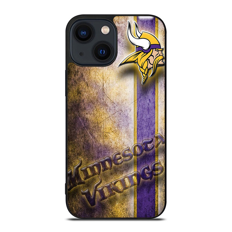 MINNESOTA VIKINGS GRUNGE LOGO iPhone 14 Plus Case Cover