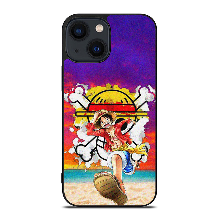 MONKEY D LUFFY ONE PIECE BEACH iPhone 14 Plus Case Cover