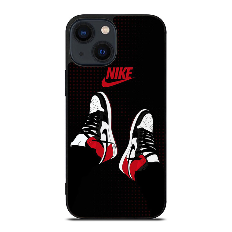 NIKE AIR JORDAN RETRO 1 RED iPhone 14 Plus Case Cover NIKE AIR JORDAN RETRO 1 RED iPhone 14 Plus Case Cover