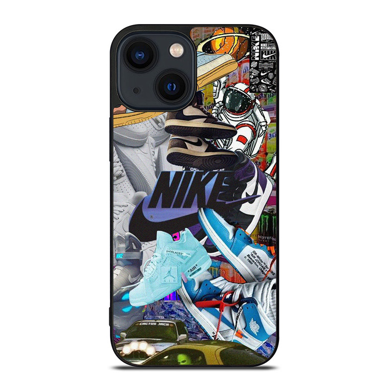 NIKE AIR JORDAN SNEAKERS COLLAGE iPhone 14 Plus Case Cover NIKE AIR JORDAN SNEAKERS COLLAGE iPhone 14 Plus Case Cover