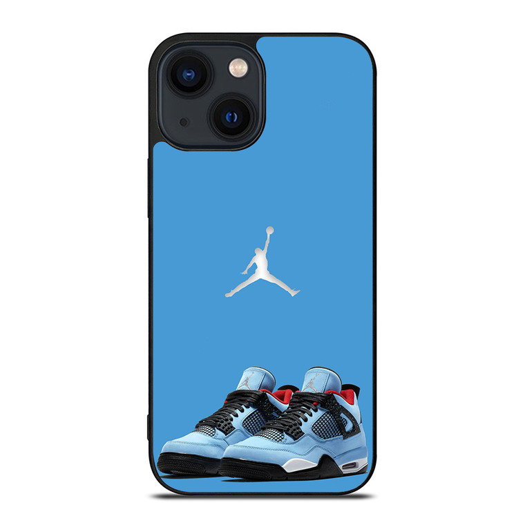 NIKE AIR JORDAN TRAVIS SCOTT BLUE iPhone 14 Plus Case Cover NIKE AIR JORDAN TRAVIS SCOTT BLUE iPhone 14 Plus Case Cover