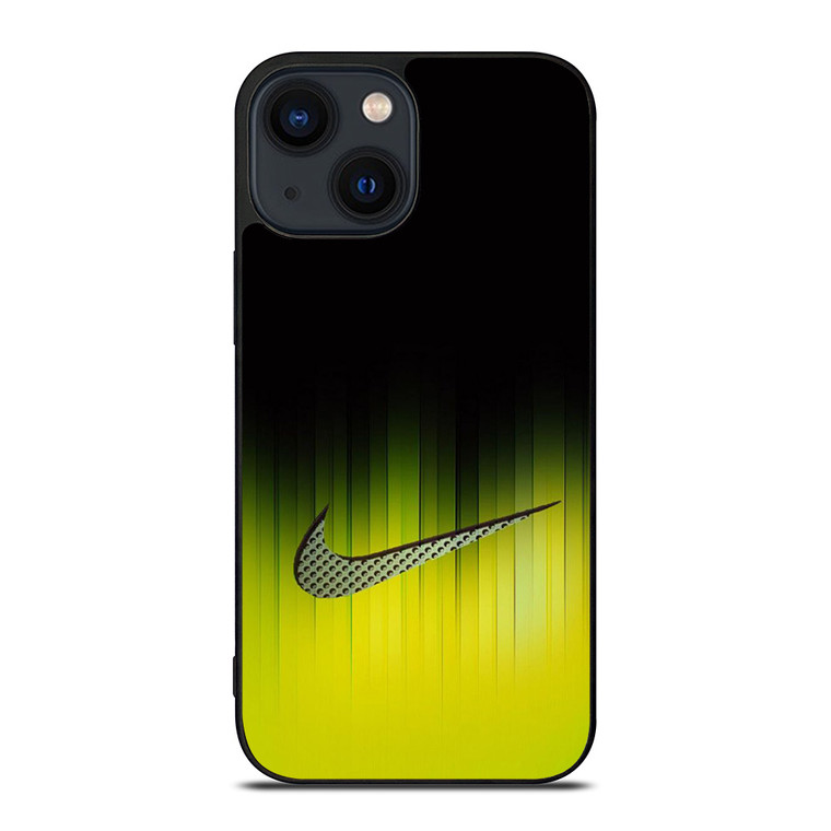 NIKE YELLOW BLACK LOGO iPhone 14 Plus Case Cover