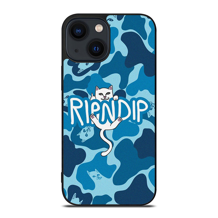 RIPNDIP CAT CAMO BLUE iPhone 14 Plus Case Cover