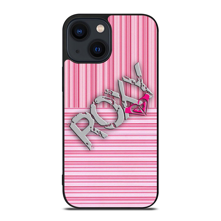 ROXY PINK STRIPE EMBLEM iPhone 14 Plus Case Cover