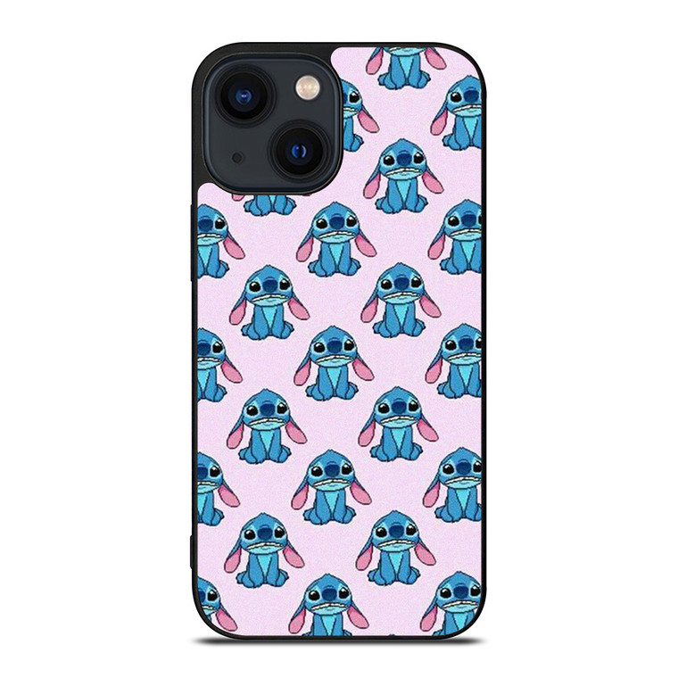 STITCH CARTOON PINK PATTERN iPhone 14 Plus Case Cover