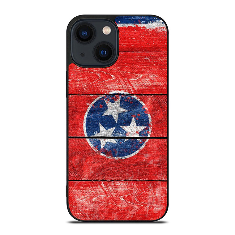 TENNESSEE FLAG WOOD LOGO iPhone 14 Plus Case Cover