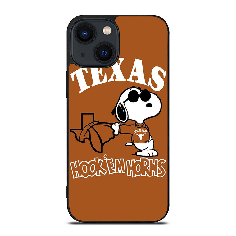 TEXAS LONGHORNS SNOOPY CARTOON iPhone 14 Plus Case Cover