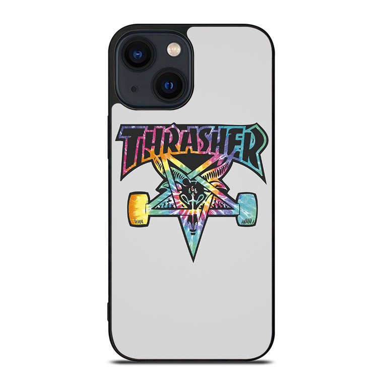 THRASHER SKATEBOARD TIE DYE LOGO iPhone 14 Plus Case Cover