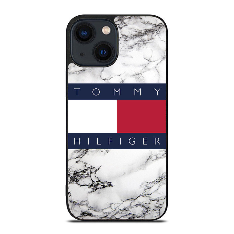 TOMMY HILFIGER WHITE MARBLE iPhone 14 Plus Case Cover