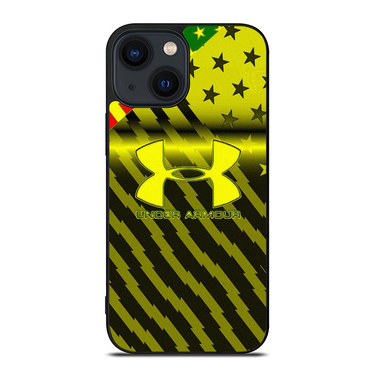 UNDER ARMOUR AMERICAN FLAG YELLOW iPhone 14 Plus Case Cover UNDER ARMOUR AMERICAN FLAG YELLOW iPhone 14 Plus Case Cover
