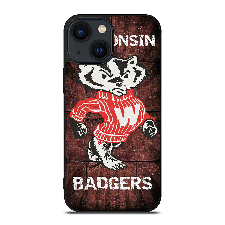 WISCONSIN BADGERS RUSTY SYMBOL iPhone 14 Plus Case Cover