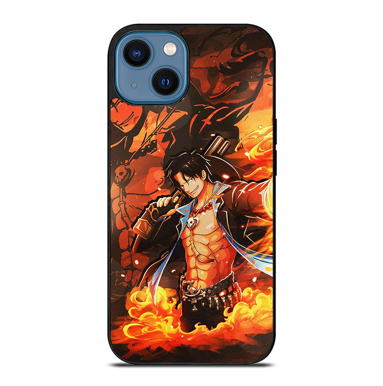 ACE ONE PIECE COOL ANIME iPhone 14 Case Cover