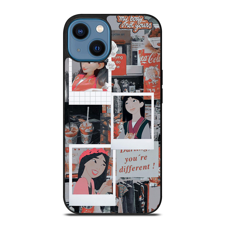 DISNEY PRINCESS MULAN AESTHETIC COLLAGE iPhone 14 Case Cover