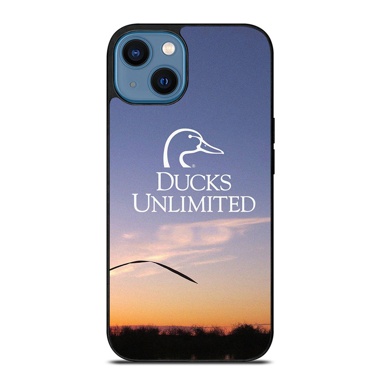 DUCKS UNLIMITED SUNSET LOGO iPhone 14 Case Cover