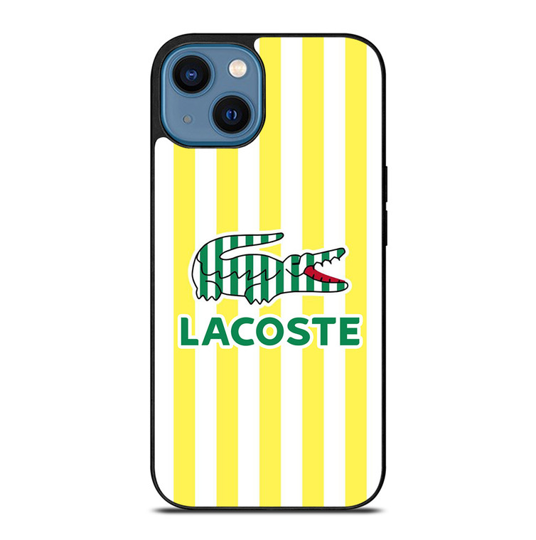 LACOSTE YELLOW STRIPE iPhone 14 Case Cover