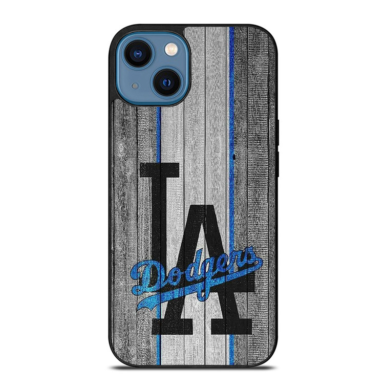 LOS ANGELES DODGERS BASEBALL WOOD LOGO iPhone 14 Case Cover