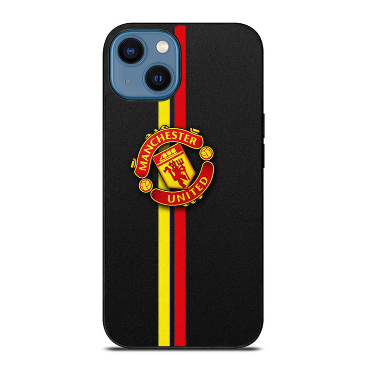 MANCHESTER UNITED STRIPE LOGO iPhone 14 Case Cover