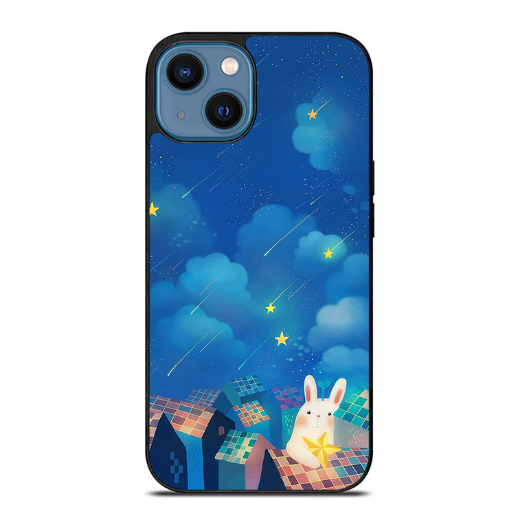 MOON BUNNY CUTE iPhone 14 Case Cover MOON BUNNY CUTE iPhone 14 Case Cover