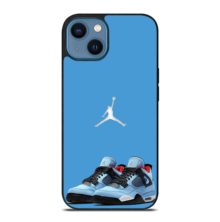 NIKE AIR JORDAN TRAVIS SCOTT BLUE iPhone 14 Case Cover NIKE AIR JORDAN TRAVIS SCOTT BLUE iPhone 14 Case Cover
