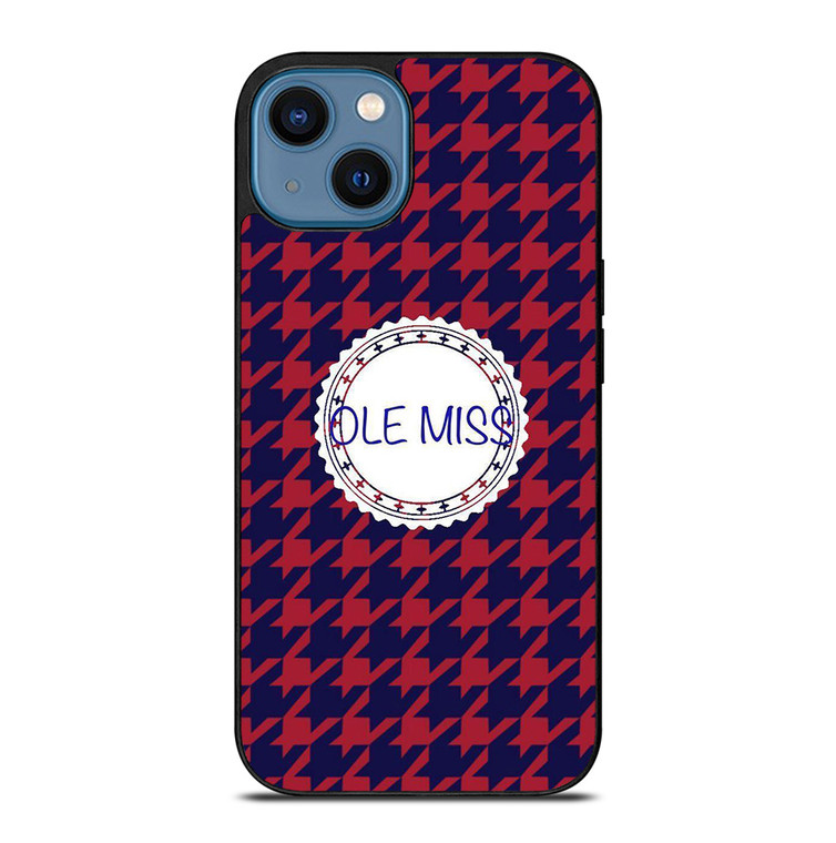 OLE MISS REBELS FOOTBALL PATTERN iPhone 14 Case Cover