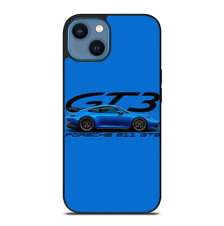 PORSCHE 911 GT3 BLUE iPhone 14 Case Cover
