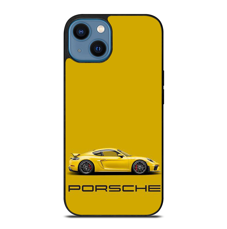 PORSCHE YELLOW SUPER CAR iPhone 14 Case Cover