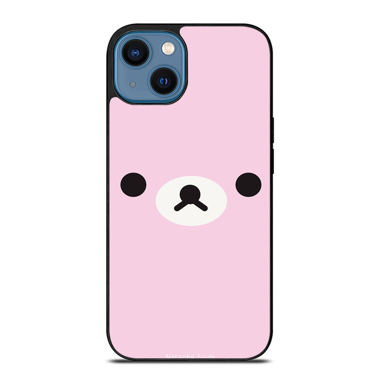 RILAKKUMA BEAR PINK MINIMALIST iPhone 14 Case Cover