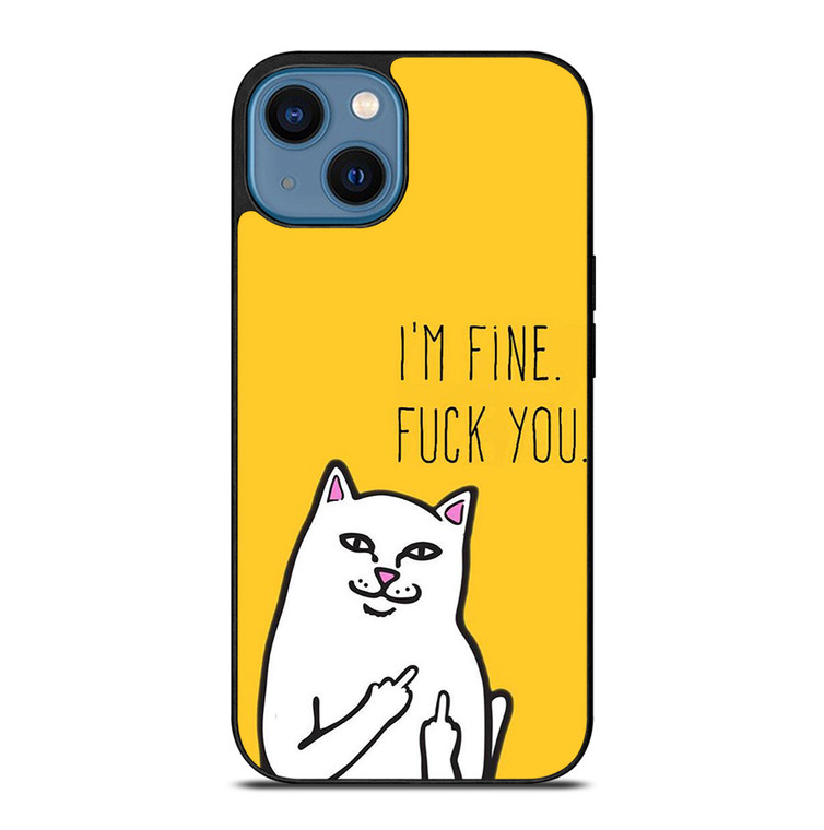 RIPNDIP CAT FUCK YOU iPhone 14 Case Cover