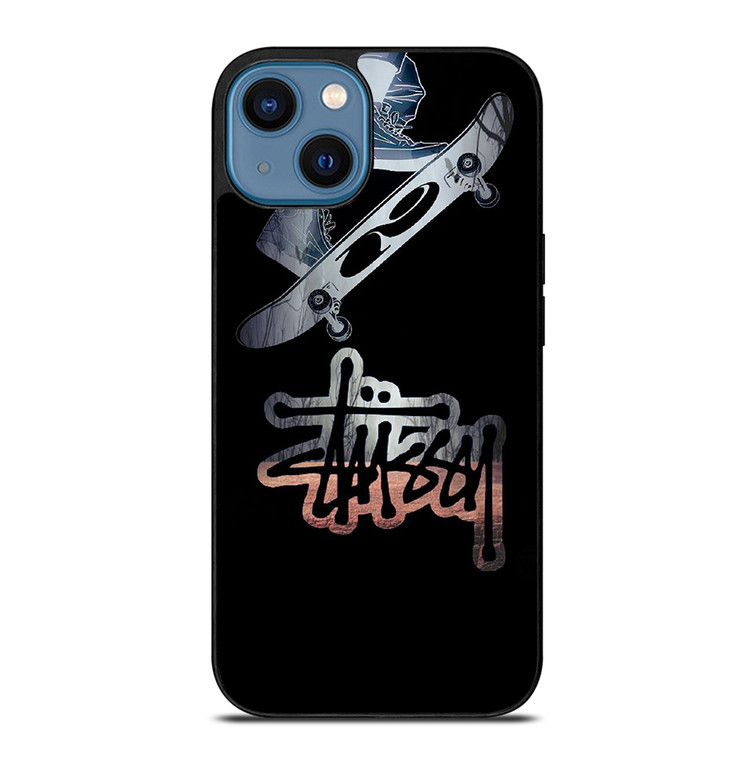 STUSSY SKATEBOARD LOGO iPhone 14 Case Cover STUSSY SKATEBOARD LOGO iPhone 14 Case Cover